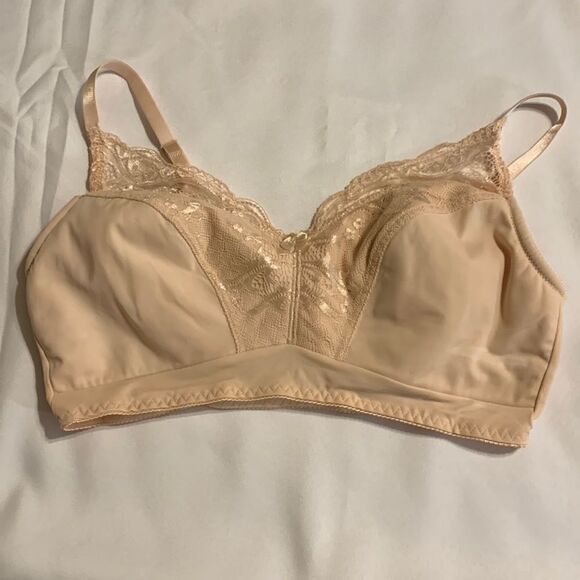 Rhonda Shear size XL pink bralette/bra style 671. EUC - Picture 1 of 9